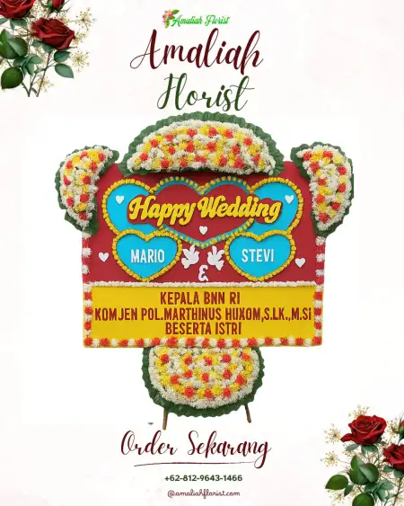 Papan Bunga Pernikahan Poncowarno